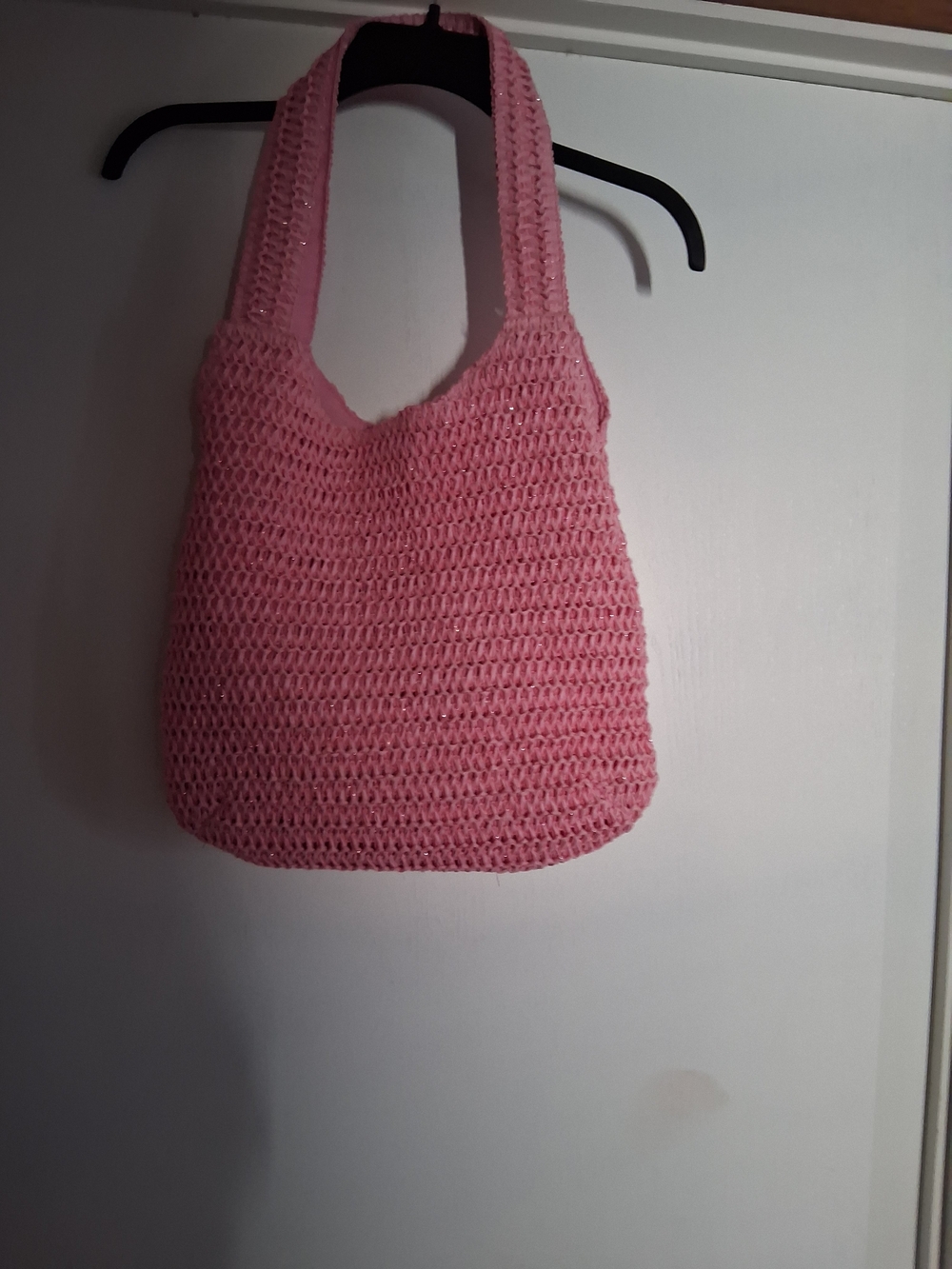 Boho Straw Bag With Sparkled